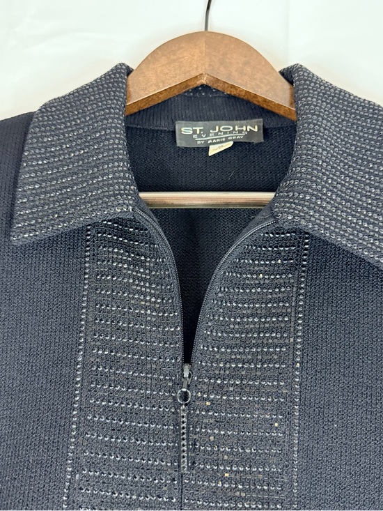 ST JOHN EVENING Women’s Size 10 Sweater Cardigan VINTAGE Embellished Made in USA - Picture 9 of 16